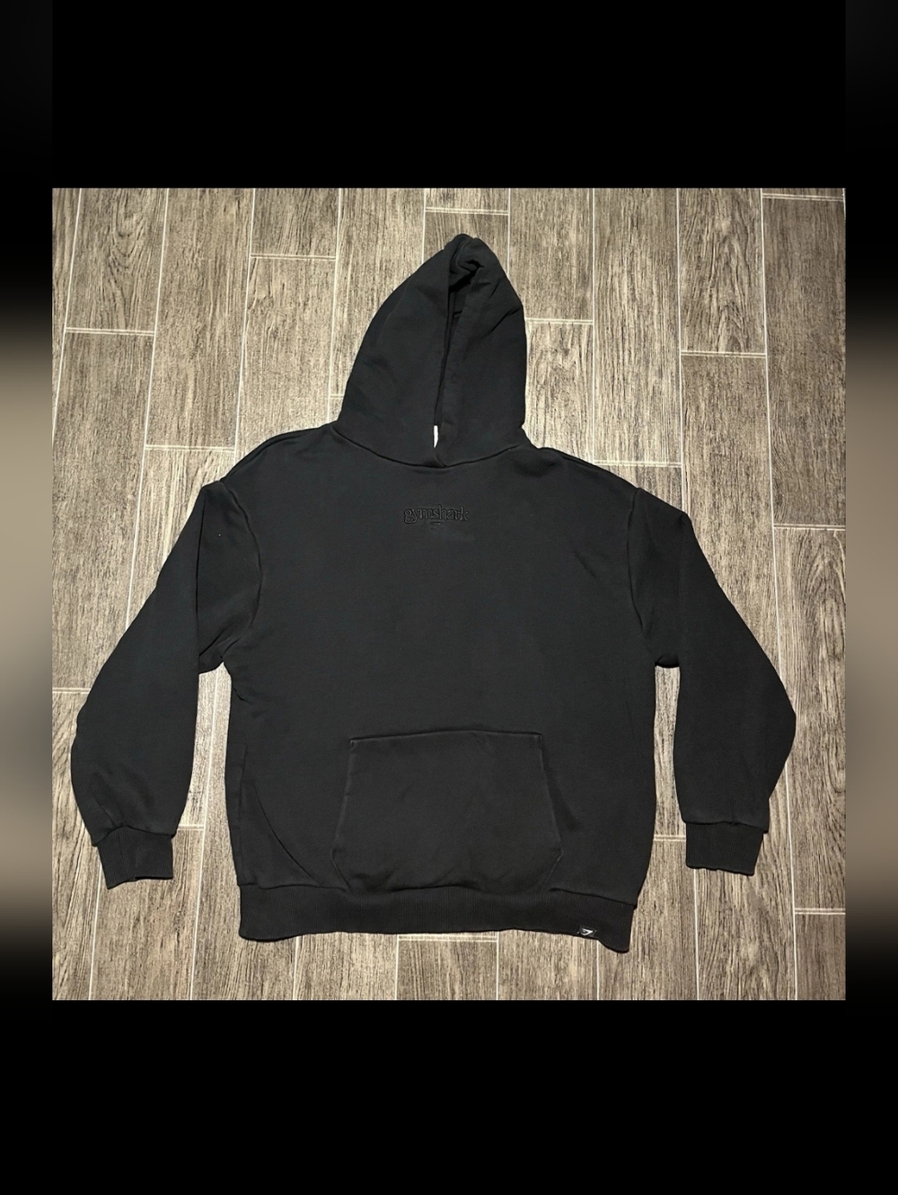 Gymshark Hoodie Mens Small Pullover Black Athliesure Gym Workout Long Sleeve